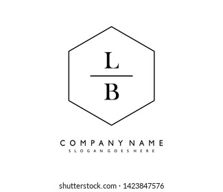 initials letter LB handwriting logo vector template