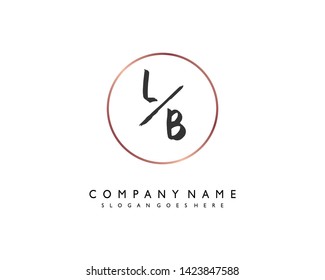 initials letter LB handwriting logo vector template