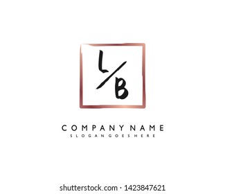 initials letter LB handwriting logo vector template