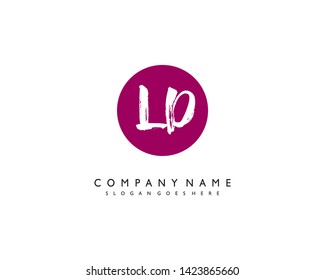 initials letter LD handwriting logo vector template