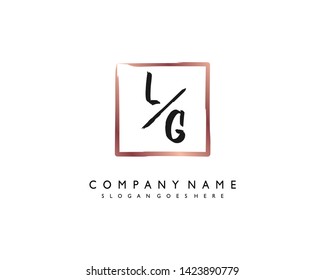 initials letter LG handwriting logo vector template