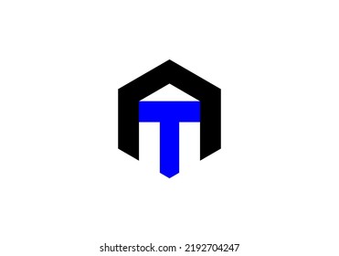 Initial Letter AT Logo-Design für Firmenlogo
