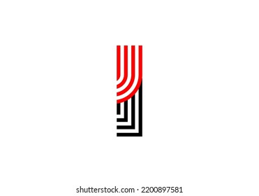 Initials Letter I Logo design for company logo