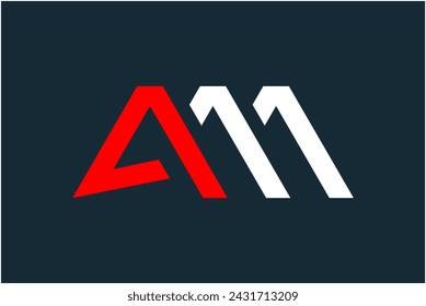 Initials letter AM logo design vector illustration. Letter AM suitable for business and consulting company logos