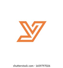 initials Letter Logo. minimalist Unique modern geometric creative elegant. Vector icon