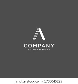las iniciales señalan un logotipo, iconos modernos y limpios de logotipo para la empresa.