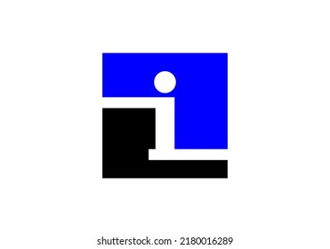 Initials Letter i Logo simple design