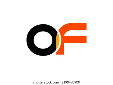 Initials Letter OF Logo simple design