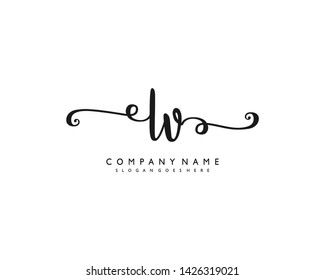initials letter LV handwriting logo vector template