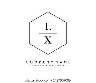 initials letter LX handwriting logo vector template