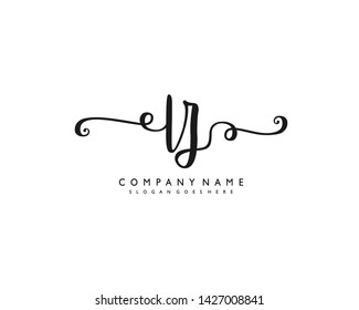 initials letter LZ handwriting logo vector template