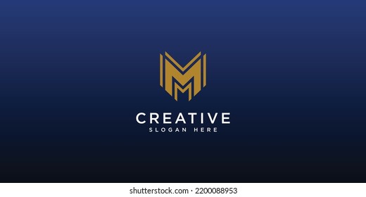 letra inicial M diseño de vector de logotipo abstracto