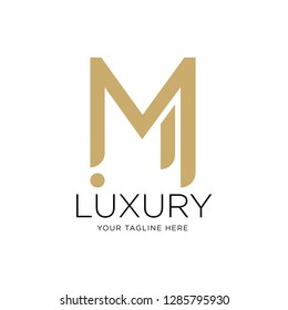 Initials letter m logo business vector template. Luxury, elegant, glamour, fashion, boutique for branding purpose. Unique classy concept. - Vector 