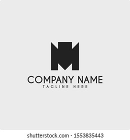 initials letter M for logo design