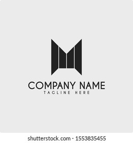 initials letter M for logo design