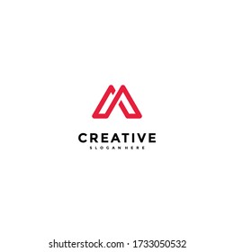 initials letter m logo, modern and clean logo icon for the company.