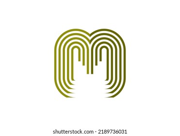 Initials Letter M Logo unique design