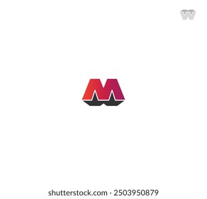 initials letter m star flag sign vector logo template image