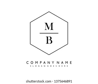 initials letter MB handwriting logo vector template