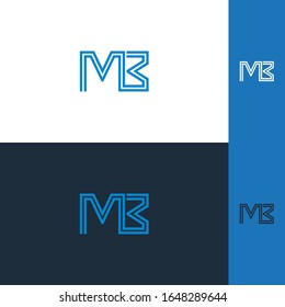 letra inicial mb para los logos de la empresa vectorial. vectorial