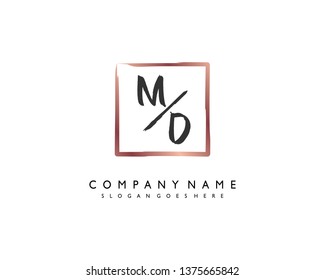 initials letter MD handwriting logo vector template
