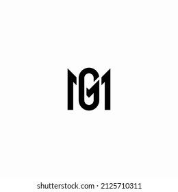 initials Letter MG Monogram Logo Design Vector. Minimal emblem design template.