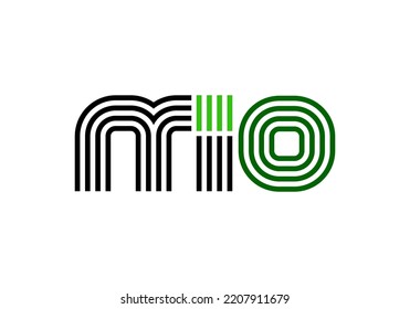 Initials Letter mio Logo design for brand logo