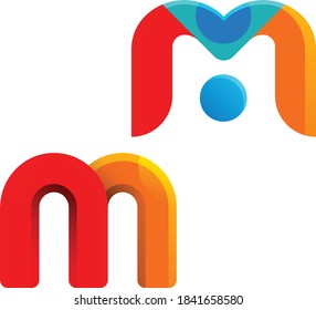 Buchstaben MM-Logo für Handschrift, Vektorgrafik-Vorlage