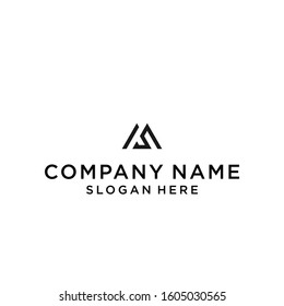 initials letter ms or sm logo design vector illustration template