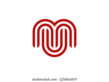 Initials Letter MU Logo design for company logo