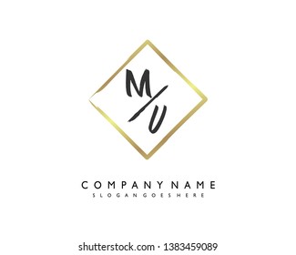 initials letter MV handwriting logo vector template