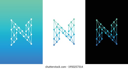 Initials Letter N Logo Modern Typography Vector Template