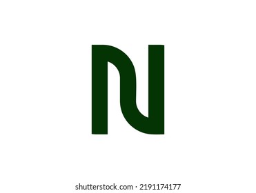 Initials Letter N Logo simple design