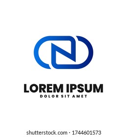 Initials Letter n Logo Template. Monogram n Symbol Vector.