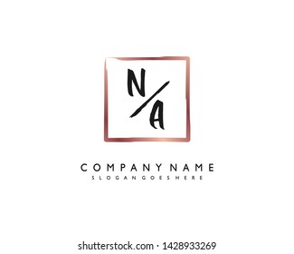 initials letter NA handwriting logo vector template