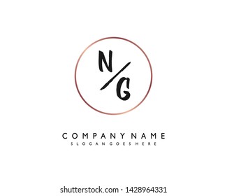 initials letter NG handwriting logo vector template