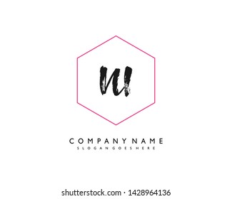 initials letter NI handwriting logo vector template