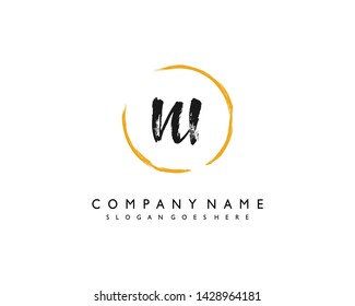 initials letter NI handwriting logo vector template
