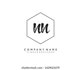 initials letter NN handwriting logo vector template