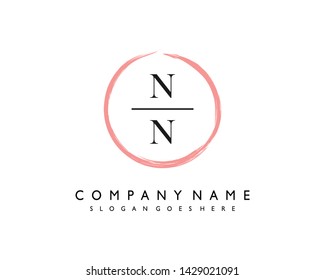 initials letter NN handwriting logo vector template