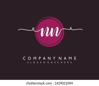 initials letter NN handwriting logo vector template