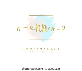initials letter NN handwriting logo vector template