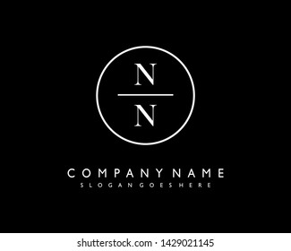 initials letter NN handwriting logo vector template