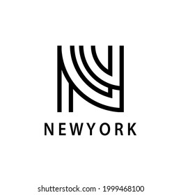 Initials letter NY or YN. Premium logo design for modern corporate branding, personal branding, business, brand, industrial, technology, web icon. Monogram logo design with simple and stylish identity