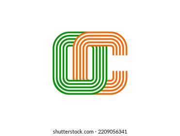 Initials Letter OC Logo  design for company logo