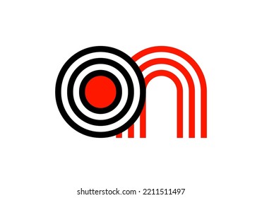 Initials Letter ON Logo design for brand logo