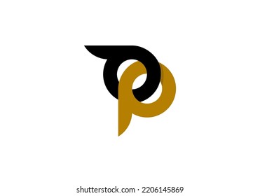 Initials Letter OP Logo design for brand logo