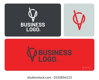 Letra inicial OV design do logotipo