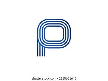Diseño del logotipo de la carta inicial para el logotipo de la empresa