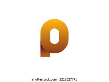Initials Letter P Logo design for brand logo